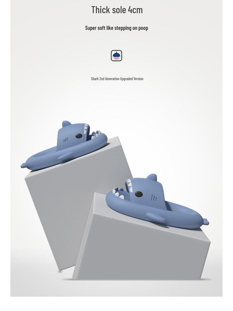 Kids' Shark EVA Summer Slippers - Parent-Child Soft Sole Sandals