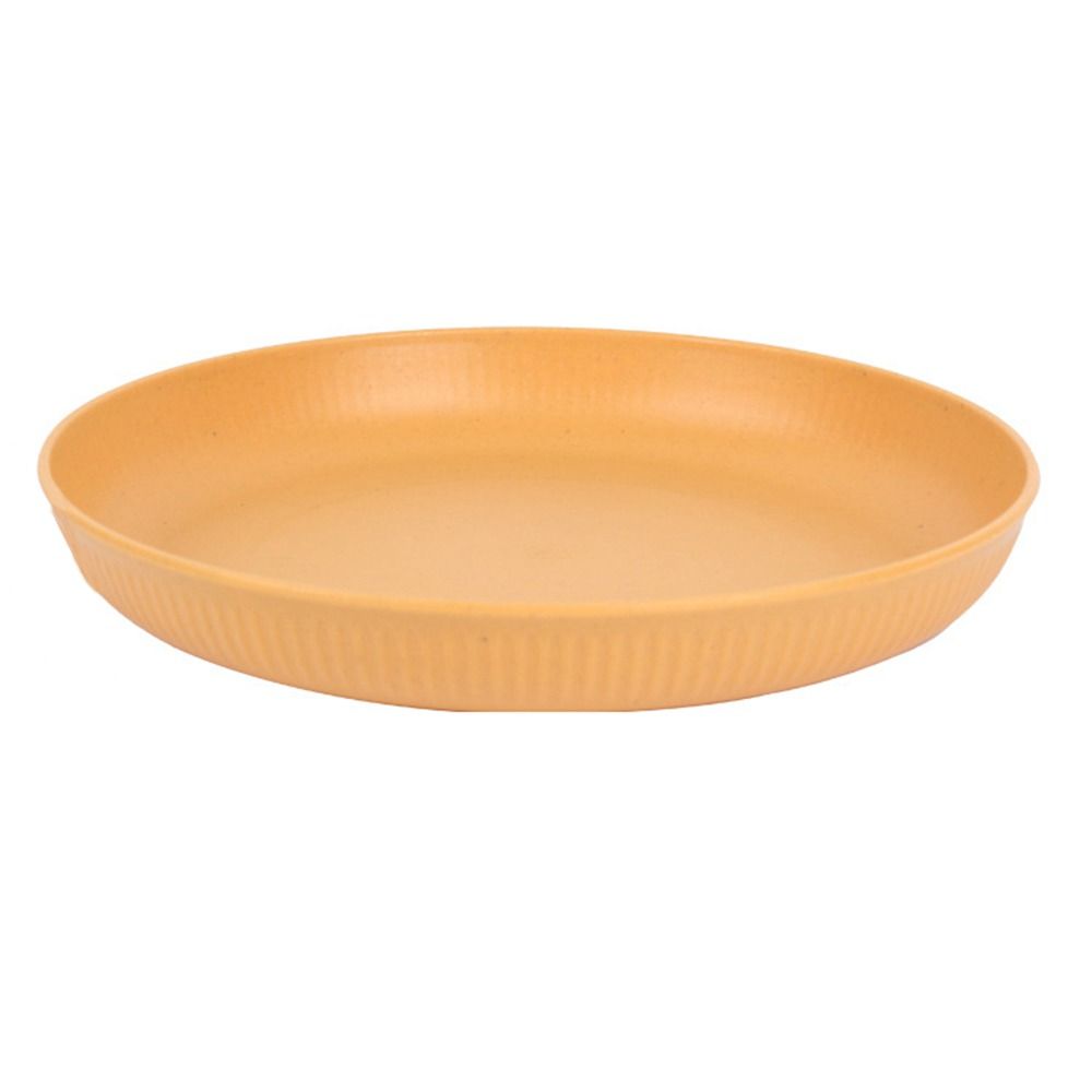 Niños plásticos integrados de la bandeja de la fruta del moldeado de la placa vertical circular de la comida de la paja del trigo del modelo