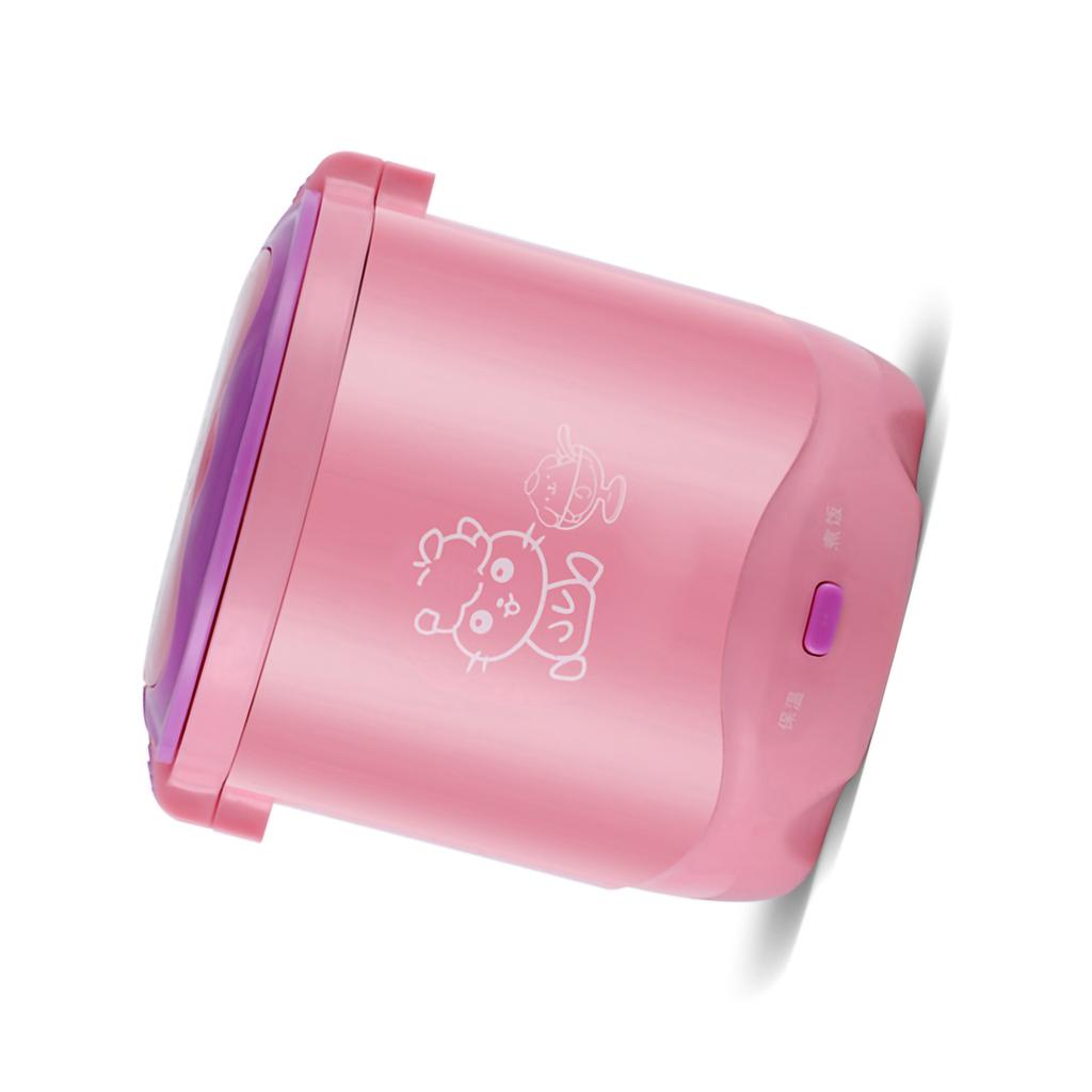 1.2L Mini Grain Cooker Portable Travel Rice Cooker Multi Cooker for Soups Stews Oatmeal Pink 1?60pcs