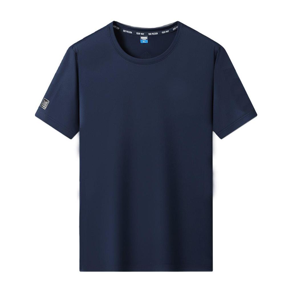Men's Summer Quick-Dry Breathable Ice Silk T-Shirt - Loose Fit Short Sleeve