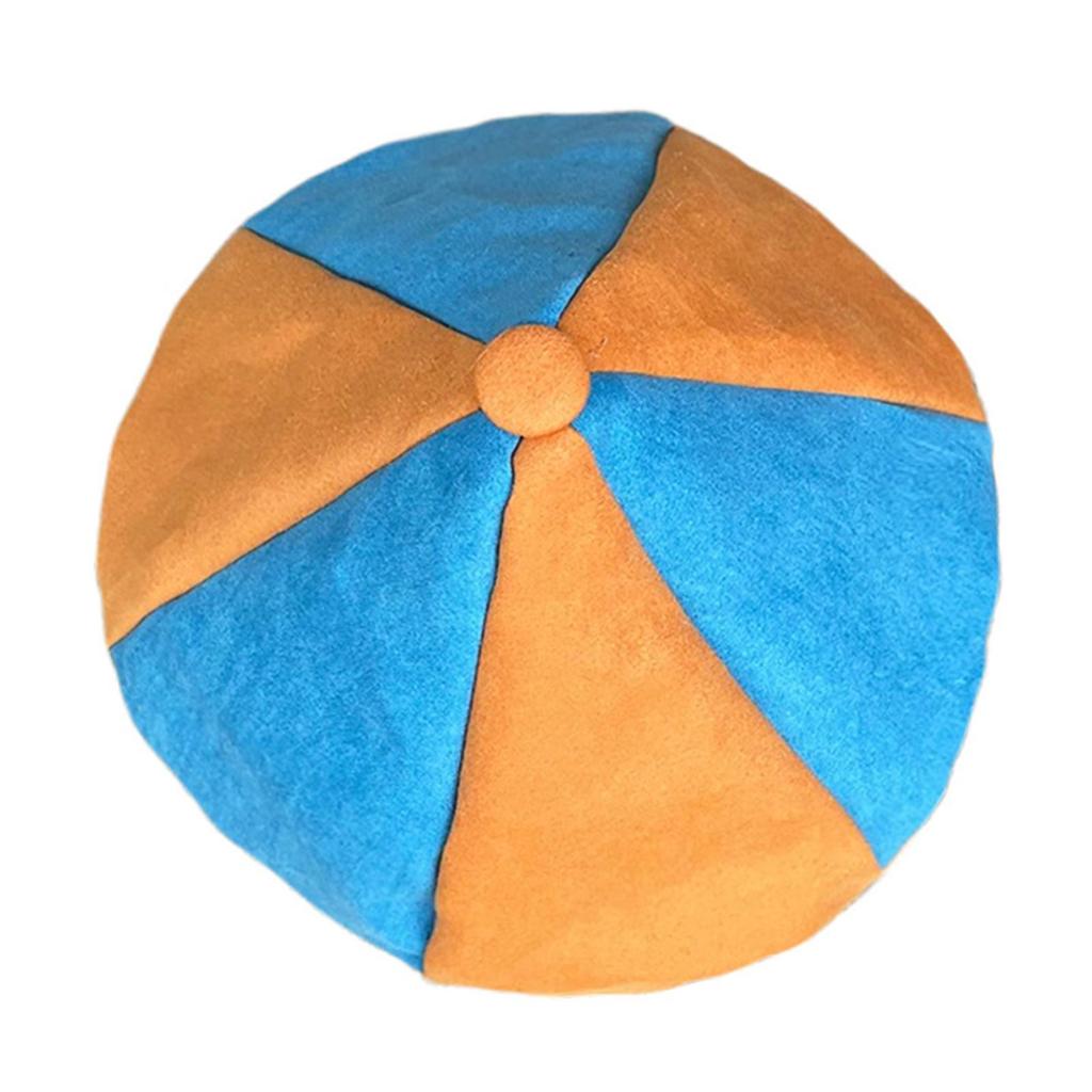 Suede Cap Funny DIY Novelty Blue Orange Hat for Party Favor Winter Carnival