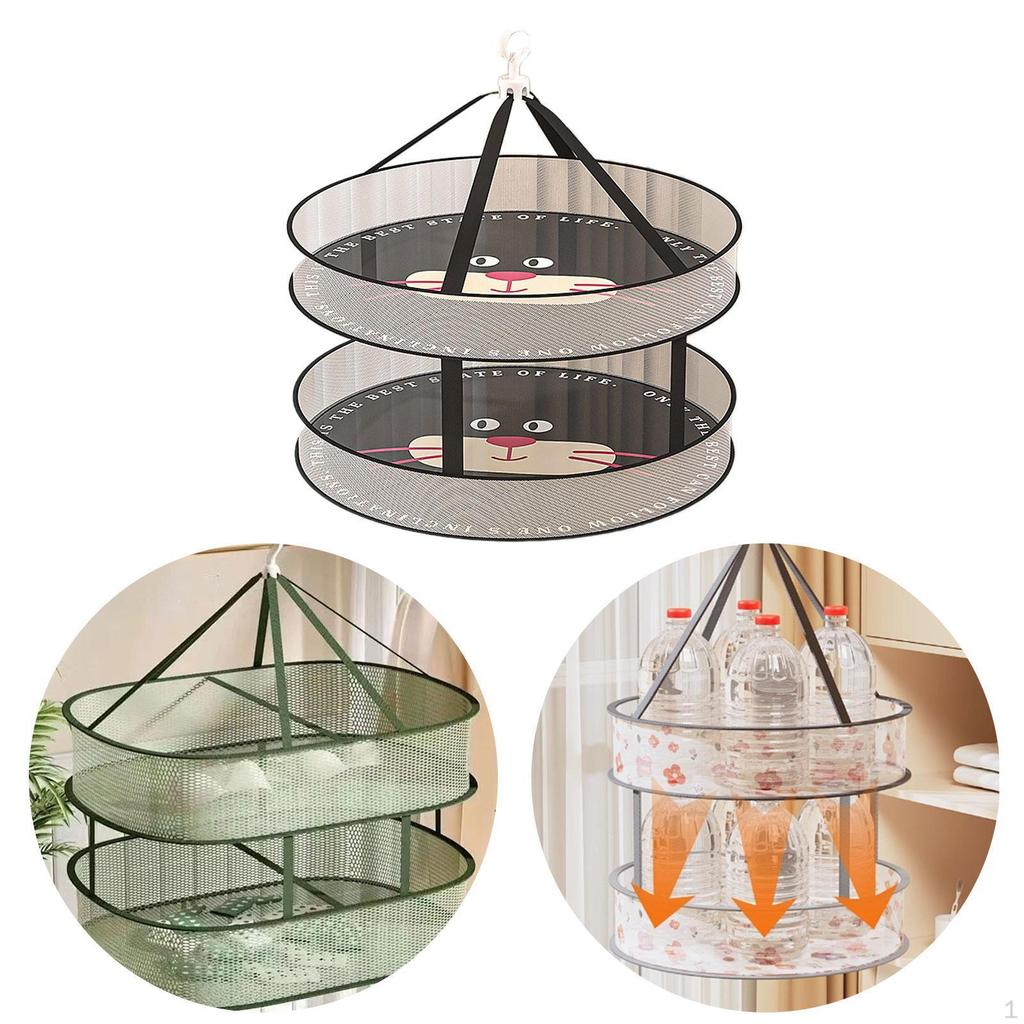 Clothes Hanging Dryer Rack Sweater Drying Folded Flat Mesh Net Dry for Laundry Indoor