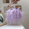 Ladies Wedding All-matching Ostrich Handbag Exquisite Evening Clutch Bag Women Banquet Purse Tote Bag