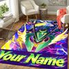 Custom 1Pc Custom Mecha Dragon Anime Flannel Personalized Rug Non Slip Floor Mat Soft Carpet for Living  Bedroom Office Home Decor Gift
