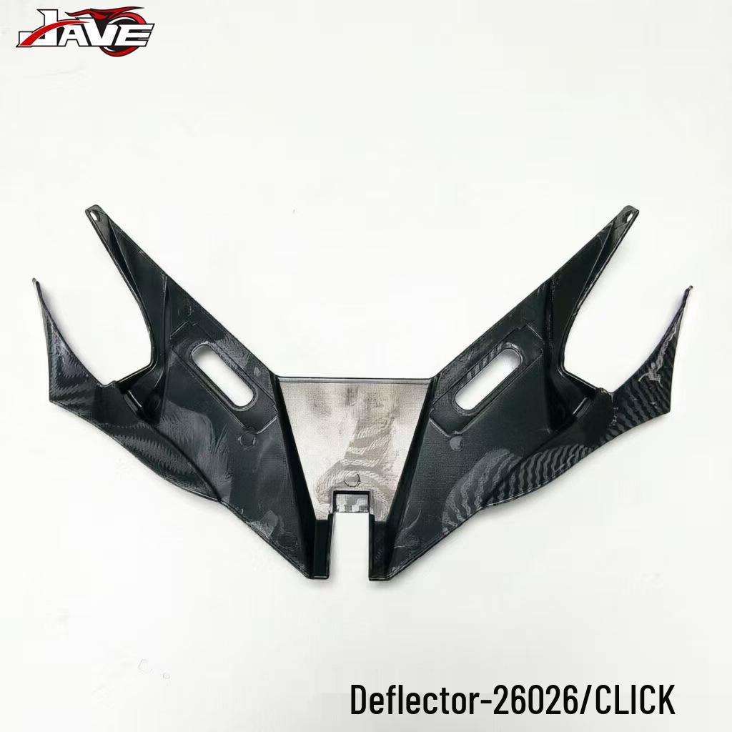 

Honda CLICK-150 Modified Bird Beak Wind Deflector & Shark Fin Air Intake Pure Black