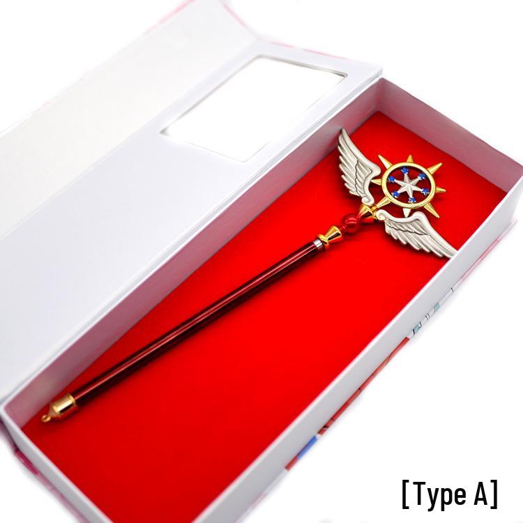 Cardcaptor Sakura Cosplay Wand: Sakura Kinomoto Star & Bird Head Telescopic Staff Figurine