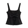 Spring 2025 Sweet Slim Fit Women's Camisole with Bow Back Decoration