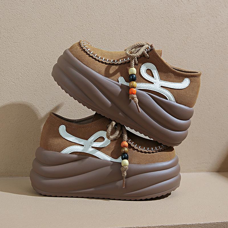 

Лето 2025 новые коричневые ретро баотоу полушлепанцы женские уличные шорти Ле платформа маффин Бокен обувь 34 коричневый