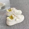 Chic Soft Cute Big Head Small Print Bread Shoes 22 Autumn Campus Style Platform Student Small White Board Shoes Sports Shoes