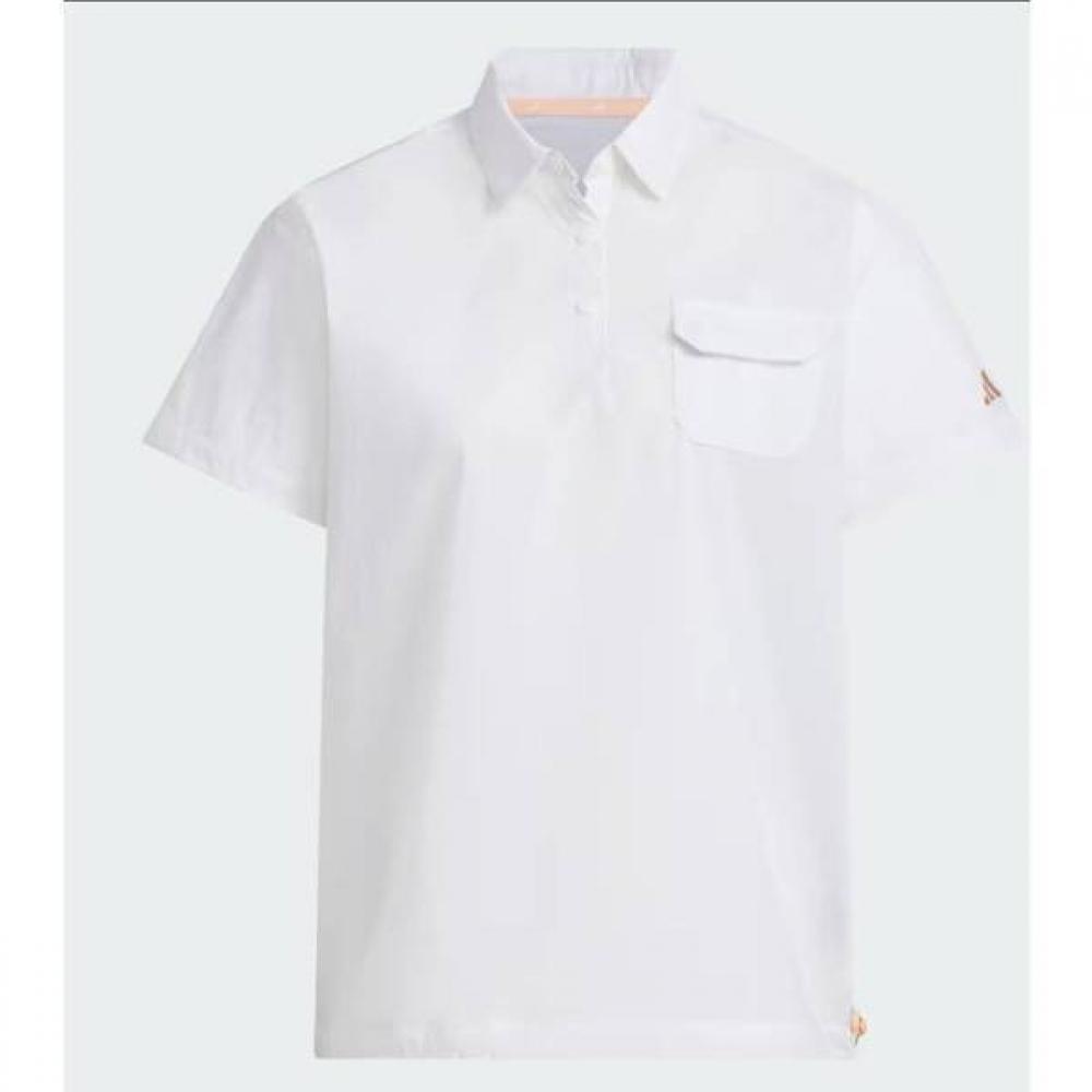 AdidaS Golf Women S Woven Short Sleeve Polo Shirt Jf4569