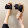 Women's Summer New Wedges Bow Outdoor Slippers Thick Sole Non Slip Lightweight Home Slippers Outdoor High Heel Slippers Sandals