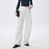 Fengmao Women's White Wide-Leg Loose Jeans
