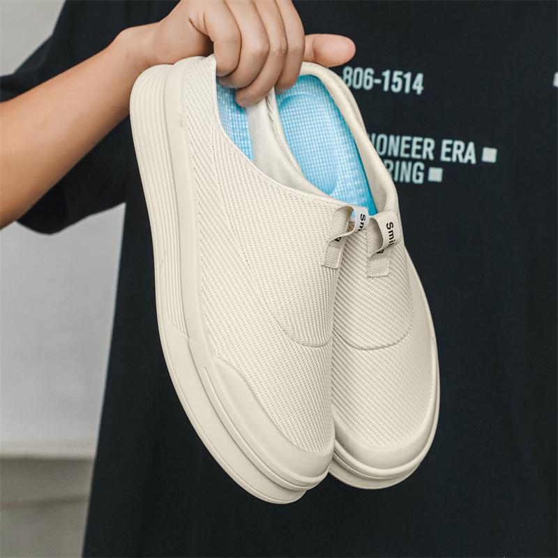 

Тканевые повседневные кроссовки для скейтбординга на платформе, спортивная обувь для спорта и отдыха, износостойкие вентилируемые туфли для мужчин, мода 39 бежевый