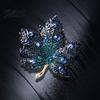 Festive Leaf Pin 1/3Pcs Maple Brooch Colored Rhinestone Enamel Thanksgiving