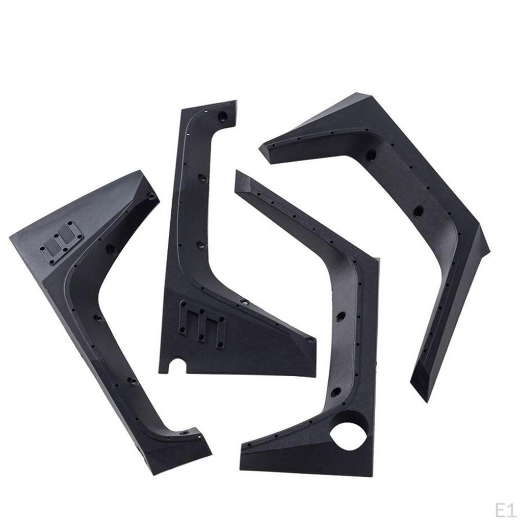 4 Pieces Plastic Wheel Eyebrow Splash Guards Parts Mud Flaps Accessories for Axial Scx10 1:10 RC