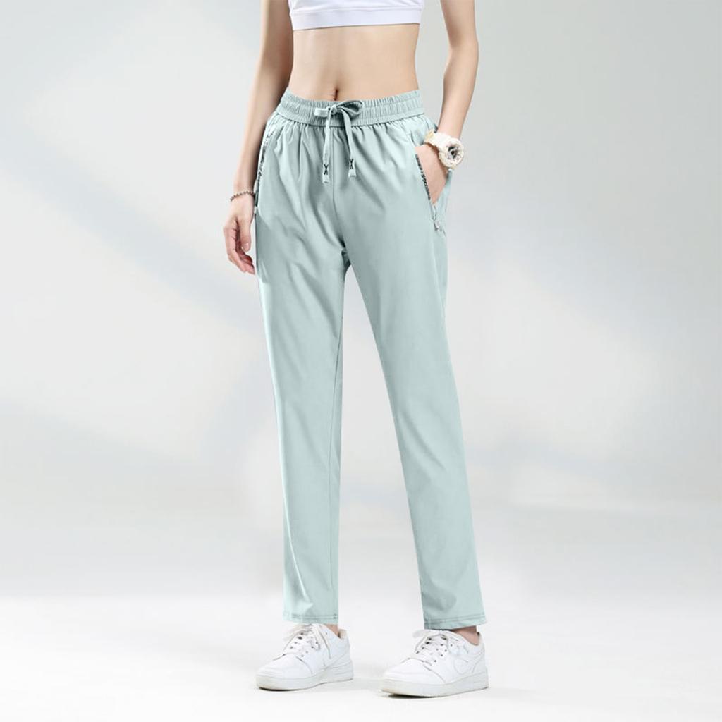 Women's Fashionable Quick-dry Leggings-style Solid-color Sports Trousers