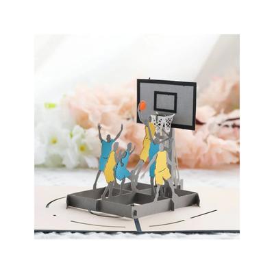Pop-Up Basketball Geburtstagskarten 3D Vatertag Pop-Up Karte 3D Basketball Grußkarte Papa Karte (3D Basketball Packung mit 1)