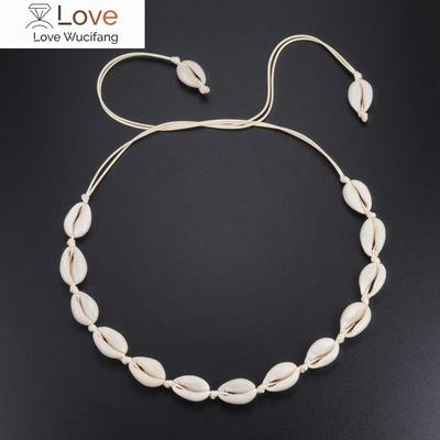 Conch Seashell Necklace Women Jewelry Summer Beach Shell Choker Bohemian Rope Cowrie Beaded Necklaces Handmade Collar Female