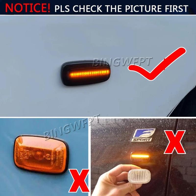 Dynamic LED Turn Signal Light Side Marker Lamps For Toyota Prius Kluger Land Cruiser 200 Prado 120 RAV4 Altezza Lexus IS200