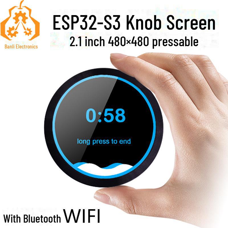 

ESP32-S3 Dev Board with 2.1 Round 480x480 Touch Display, Bluetooth & WiFi