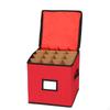 Christmas Ornament Storage Box SpaceSaving Organizer with Dividers Sturdy Handles Bauble