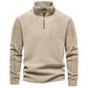 Men's Spring and Autumn New Vertical Collar Half-Zipper Long-Sleeved Sweatshirt Leading Cross-Border Trend All-Match Men's Fleece Top