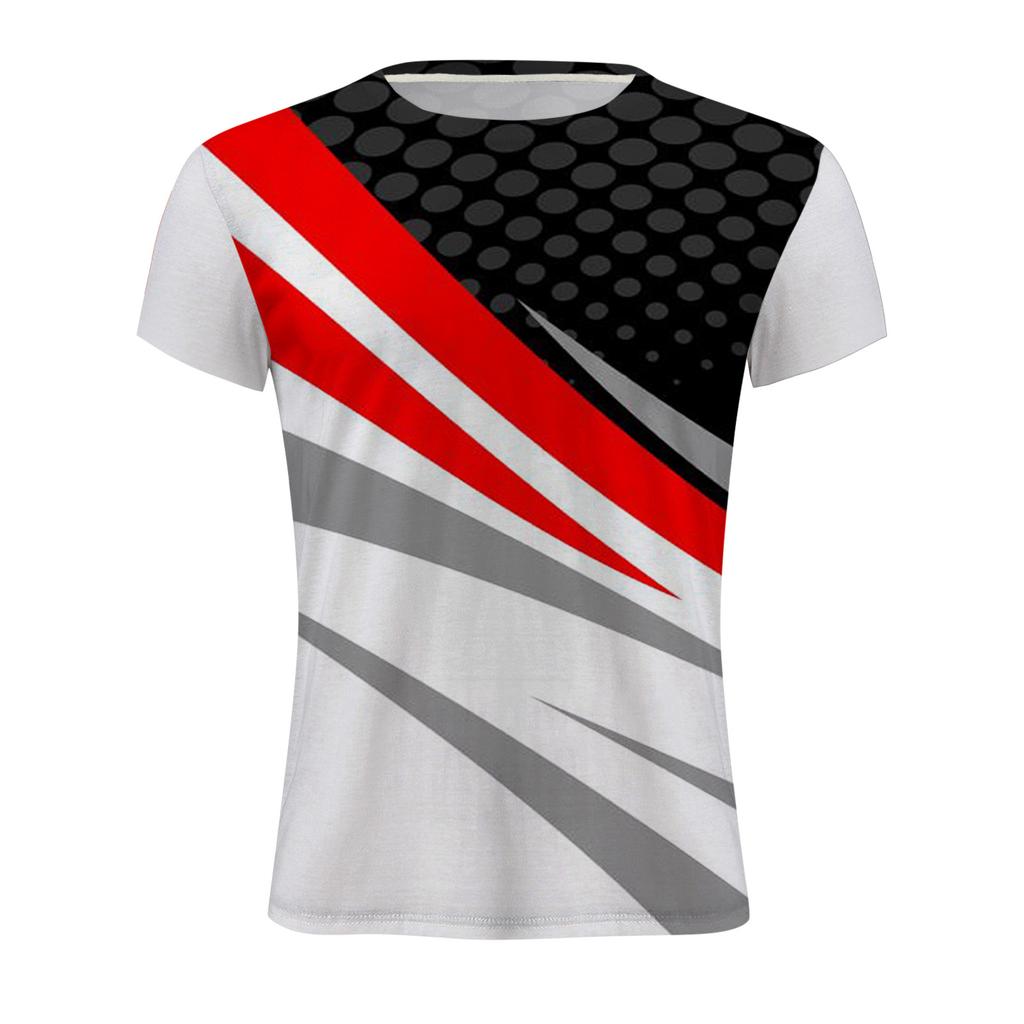 Summer Round Neck 3D Modern Art Patterns Print Top Fashionable Casual Short Sleeved Men's T-shirts