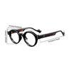 Retro round frame fashionable reading glasses made of ultra light resin, suitable for both men and women