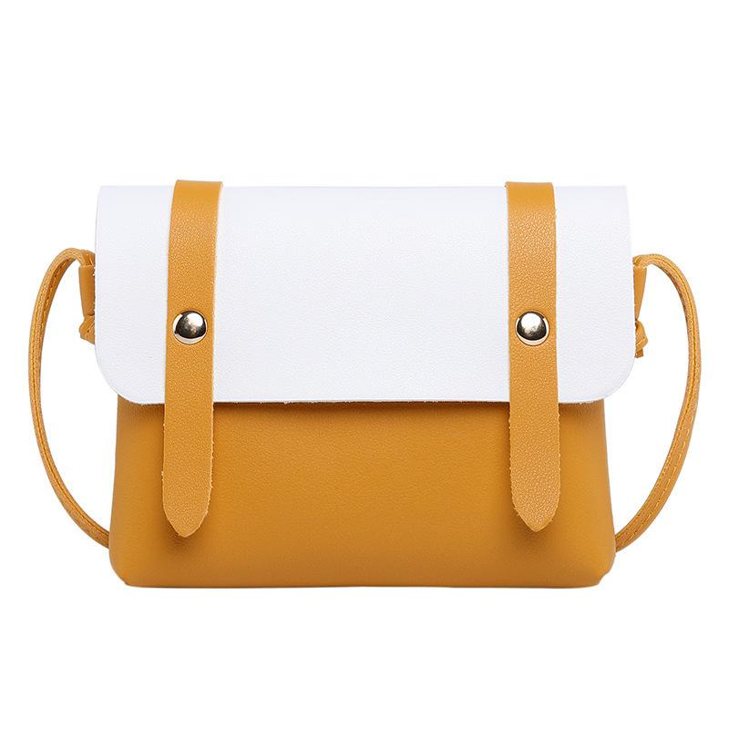 Women's bag contrasting color shoulder parallel bars mobile phone bag summer and autumn new product messenger mobile phone change bag