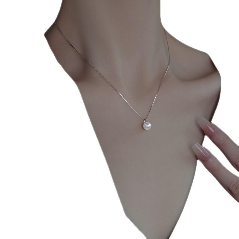 New Pearl Necklace Cold Wind High Sense Collarbone Chain Tide Niche Design Neck Chain Gift