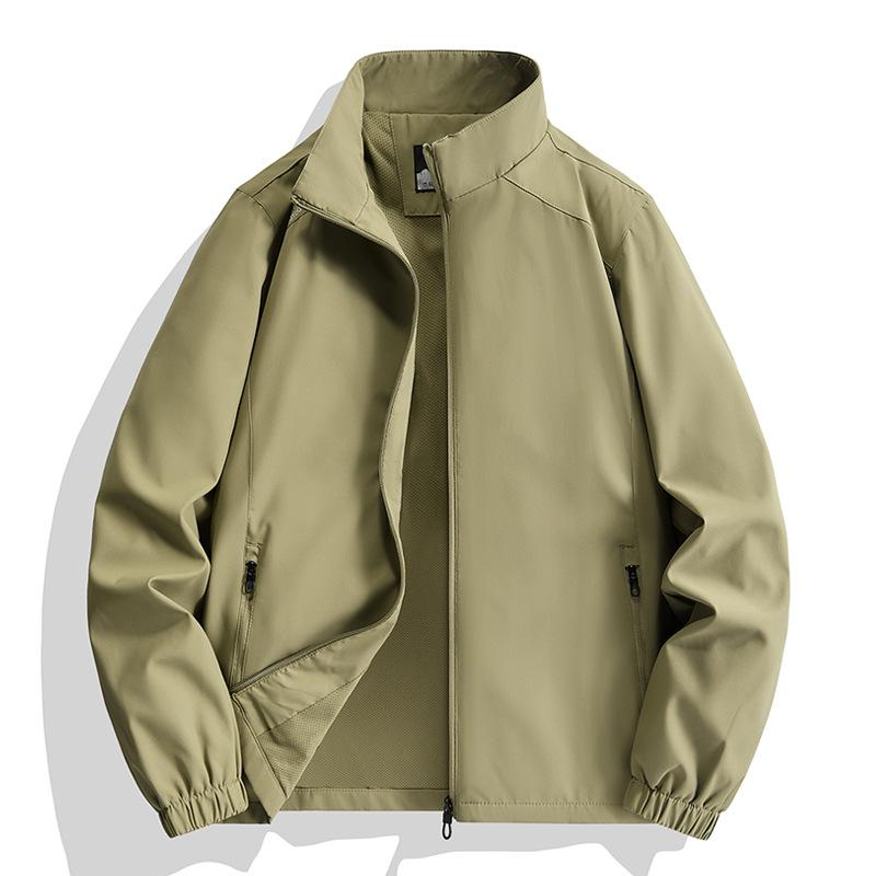 

Мягкая оболочка, альпинизм без шапки, воротник-стойка, мужская куртка для активного отдыха на весну и осень, тонкая куртка для инструментов M хаки