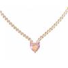 Elegant Zircon Heart Pendant Necklace - Delicate Collarbone Chain with Sparkling Charm