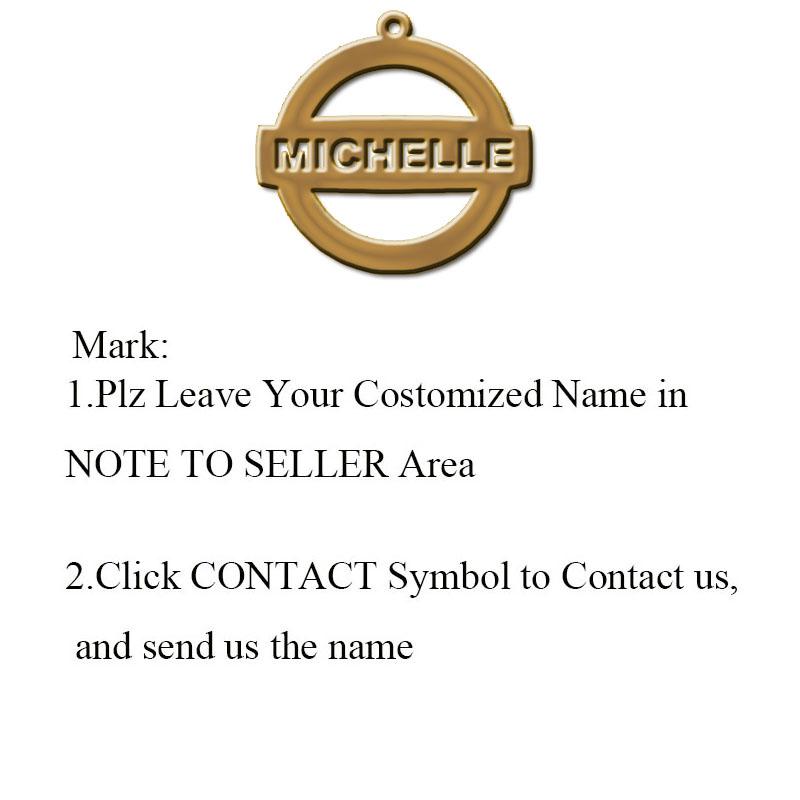 Stainless Steel Necklace Personalized Letter Gold Choker Necklace Pendant Nameplate Gift