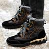 Men's High Top Waterproof Snow Boots with Thick Velvet Lining