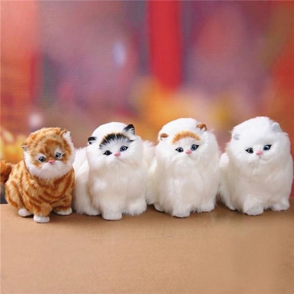 Simulation Sound Cat Stuffed Plush Sounding Cats Toys Soft Electric Cute Simulation Cat Plush Toy