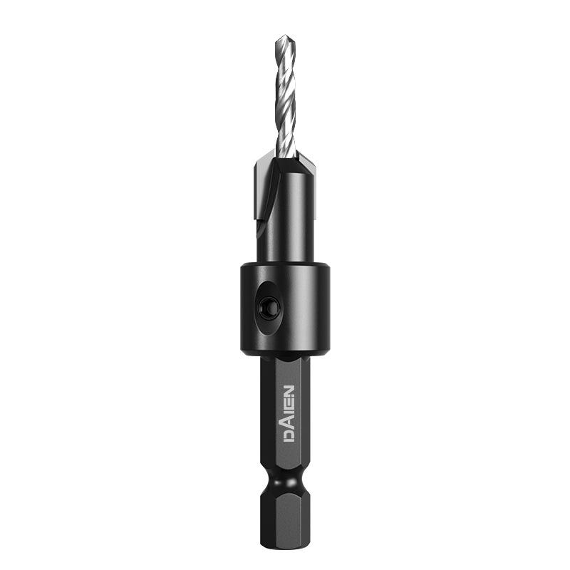 90° Hex Shank Woodworking Countersink Drill Bit for Deep Pilot Holes & Self-Tapping Screws