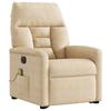 Electric Recliner Chair with Lift Assist Cream Microfiber Fabric
