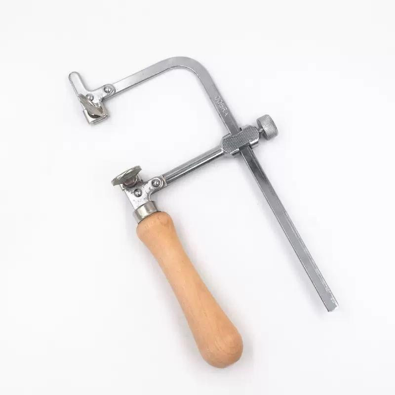 Mini Coping Saw With Wooden Handle Extra Cutting Blades Adjustable Metal Frame Diy Craft Cutting Hand Tools
