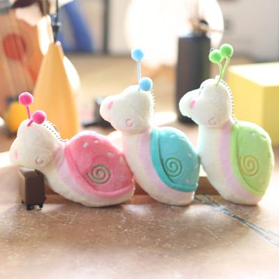 Roztomilý roztomilý malý šnečí přívěsek plyšová hračka panenka kreslená taška závěsná ozdoba klíčenka panenka panenka