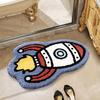 Tappeto in finta cachemire a cartoni animati, tappetino morbido per piedi da camera da letto, cuscino per bagno antiscivolo, assorbente, decorazione per la casa