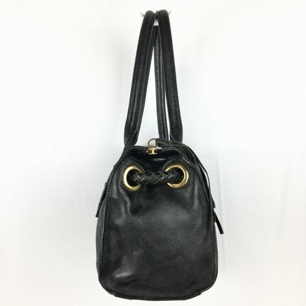 Abro Leder Hand Mini Boston Tasche Schwarz mit Quaste(GEBRAUCHT)