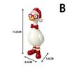 Christmas Duck Figurine - Creative Holiday Atmosphere Table Decoration Item - Resin Handicraft Display Piece