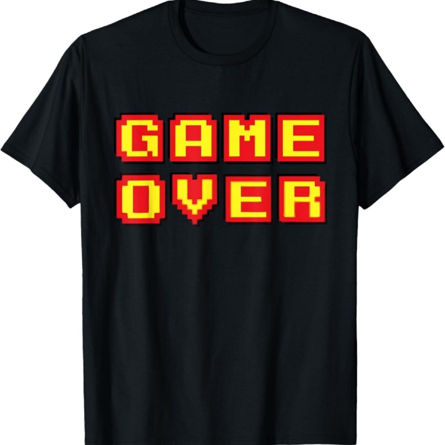 

Game Over Vintage Retro Video Games Gaming gift arcade T-Shirt XXXXXL чёрный