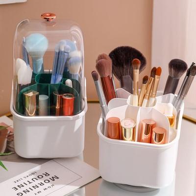 Suport pentru perie rezistent la praf cu capac Găleată de depozitare perie Organizator de machiaj de calitate Perii cosmetice