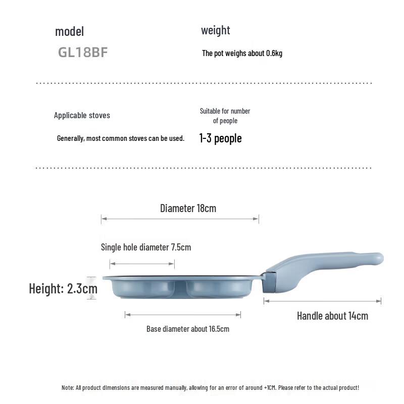 COOKER KING Non-Stick Four-Hole Frying Pan