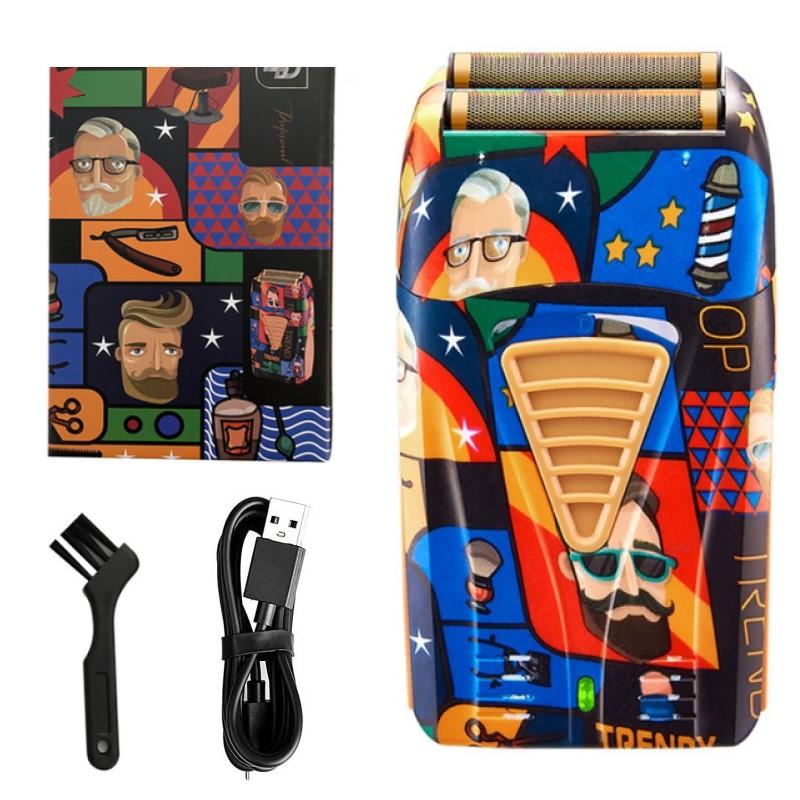 Professional Barber Hair Clipper Rechargeable Graffiti Electric Finish Cutting Machine Beard Trimmer Shaver Cordless Work