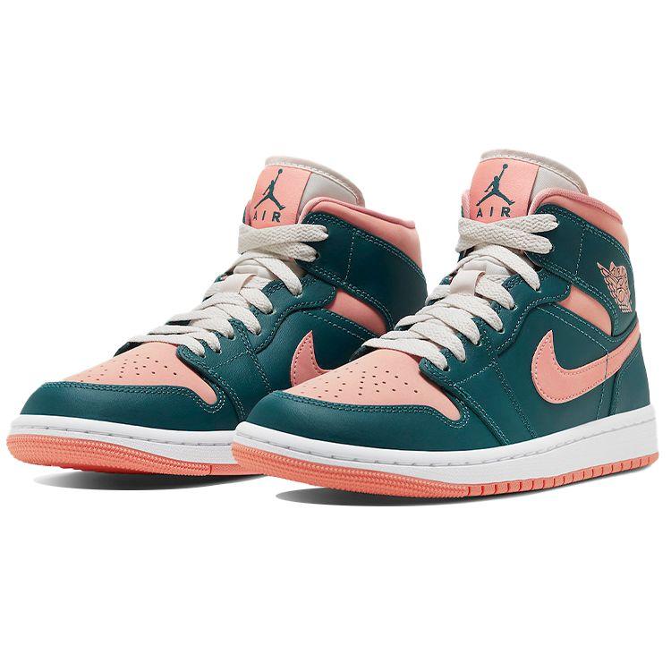 Air Jordan 1 Mid Dark Teal Green Women Sneakers BQ6472-308