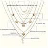 Creative Retro Butterfly Tassel Necklace with Multi-layer Moon Heart Clavicle Chain
