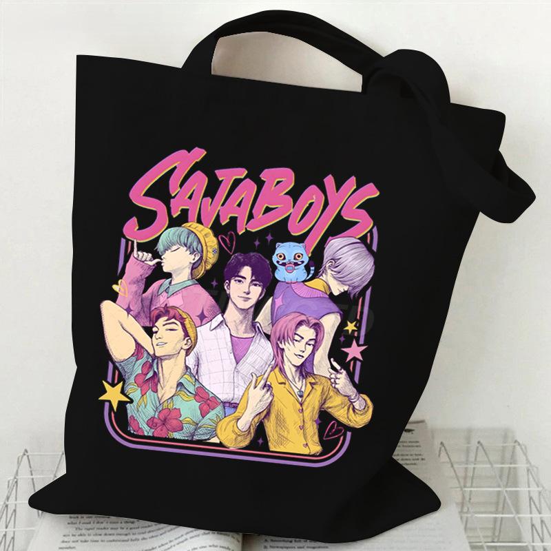 Witch Hunters Peripheral Printing Fashion Shoulder Bag Women's Large Capacity Student Portable Tote Bag Canvas Bag