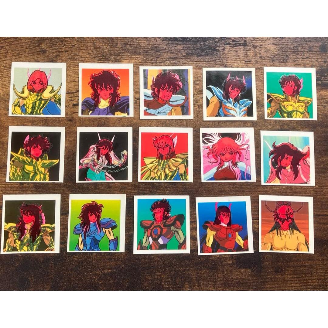Used Amada Saint Seiya Warm Type Stickers 15 pieces